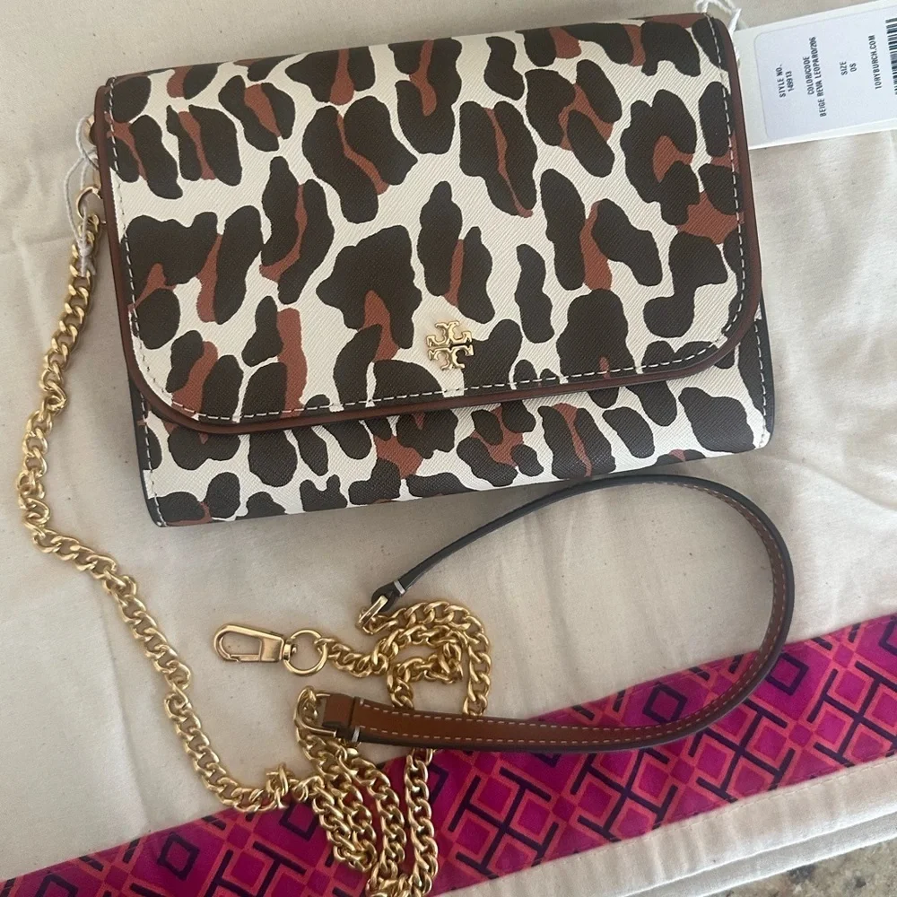 Tory Burch Emerson Chain Wallet Crossbody BEGE REA LOPARO205/498
